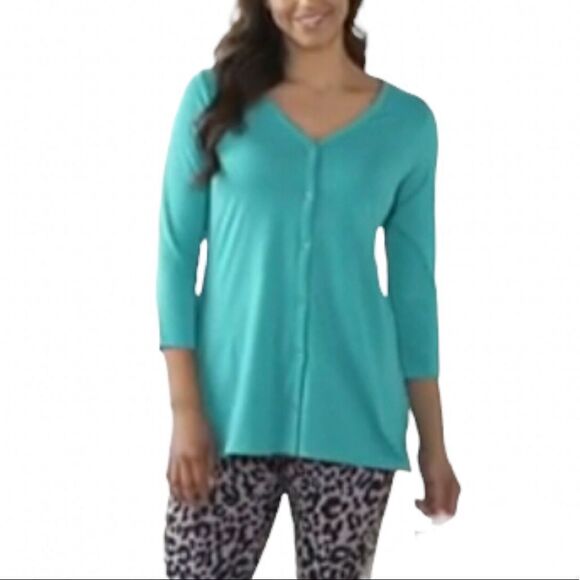 LOGO Principles by Lori Goldstein 3/4 Sleeve Cardigan - Picture 2 of 7